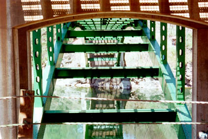 A view from beneath the Narrowsburg bridge to Pennsylvania