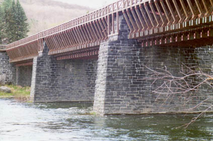 The Roebling Aqueduct is one of the more historic bridges that crosses the Delaware River, linking New York and Pennsylvania near Barryville.